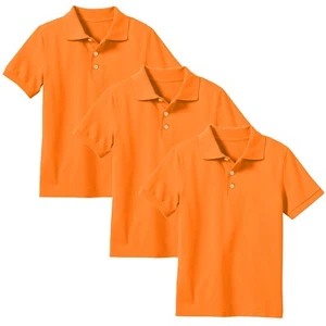 3 Pack School Uniform Polo for Boys Choose Shirts Color - Sizes 4-20 NWT - Picture 1 of 17