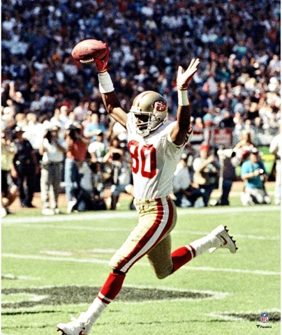 Jerry Rice 49ers Most Receiving Touchdowns in a Single Game 20" x 24" Photo Cover