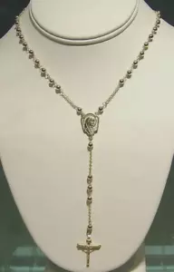 Brandneu 14K Massiv Gold ROSENKRANZ PERLEN (4mm) - Bild 1 von 5