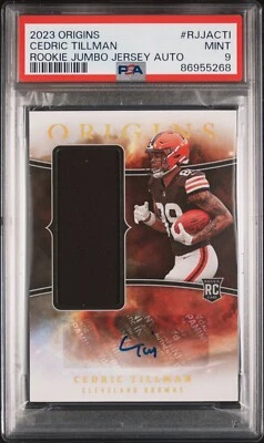 2023 Panini Origins Rookie Jumbo Jersey Autographs #RJJA-CTI Cedric Tillman (RC) - Image 1 of 2