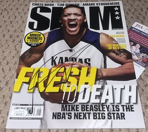 MICHAEL BEASLEY SIGNED SLAM MAGAZINE KANSAS STATE BASKETBALL JSA AUTOGRAPH KSU - Picture 1 of 1