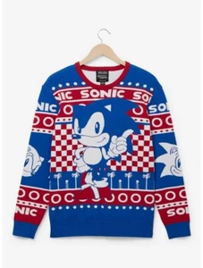 Sonic the Hedgehog Tonal Portrait Holiday Sweater sz small - Picture 1 of 2