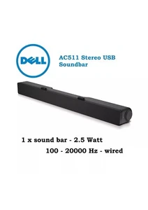 Dell AC511 USB Wired Stereo Soundbar - Picture 1 of 4