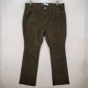 Old Navy Women Pants Plus Size 18P Olive Corduroy Extra High Rise Kicker Bootcut - Picture 1 of 18