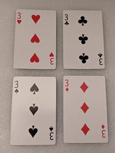 Seinfeld 2004 THREES SET ONLY Replacement Playing Cards - NOT FULL SET OF CARDS - Foto 1 di 2