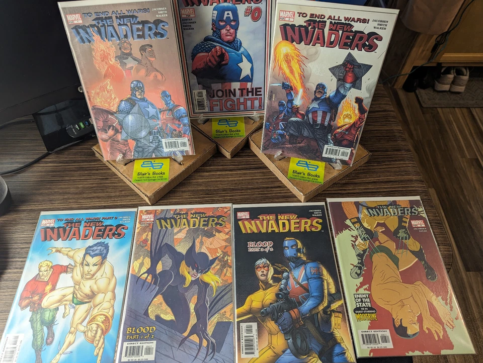 (7) Marvel's NEW INVADERS #0, 1, 2, 3, 4, 5, 6 [2004] NM; CAP, NAMOR, TORCH - Image 1 of 4