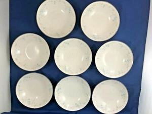Juego de 8 tazones de cereal Sarita 7006 de Noritake borde platino - Imagen 1 de 3