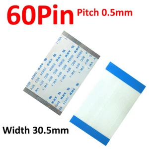 60-Pin 60P FFC/FPC Flexible Flachkabel Band Drahtbreite 30.5mm Neigung 0.5mm - Picture 1 of 10