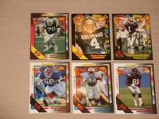 1991 1992 WILD CARD FOOTBALL LOT OF 6 CARDS 50 STRIPE EACH
