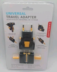 Kikkerland Universal Travel Adapter, Black, Factory Sealed New - Picture 1 of 3
