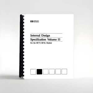 HP 82401A HP-IL Interface Internal Design Specification Volume II for the HP-71 - Picture 1 of 1