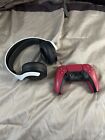 PS5 Cosmic Red Controller and Pulse 3D Wireless Headest