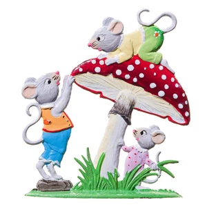 WILHELM SCHWEIZER GERMAN ZINNFIGUREN Playing Mice Children (2" x 2.25") - Picture 1 of 1