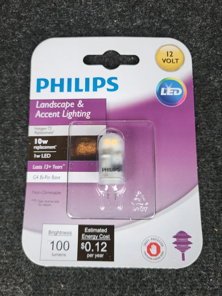 Philips 1 W T3 Bi-Pin LED Landscape Low Voltage Light Bulb 477166 - Image 1 of 2