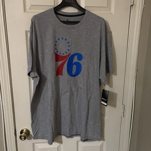 Philadelphia 76ers Men’s 3XL Gray Logo  NBA Practice Casual Basketball Shirt NWT - Picture 1 of 10
