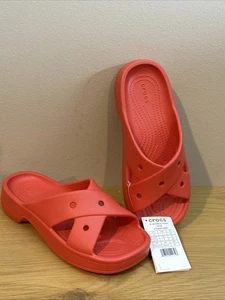 Sandalias CROCS Correa Cruzada Toboganes Para Mujer Talla 7 NUEVAS - Imagen 1 de 5