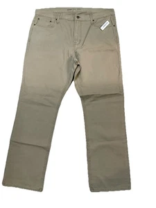 Old Navy khaki Denim eingebautes robustes gerades Bein Herrenjeans 42 x 34 neu mit Etikett - Bild 1 von 4