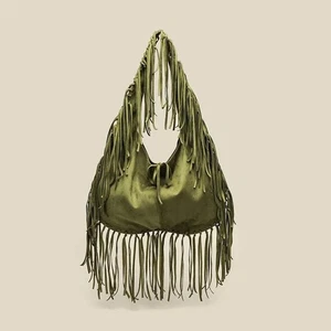 Bolso de Hombro Retro Western Borla Gamuza - Bolso Vaquero Vaquero Moda 2025 - Imagen 1 de 7