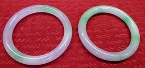 JADE BRACELETS MULTI COLOR HOOP BRACELET 2.25” AND 2.18” INSIDE DIAMETER - Picture 1 of 4