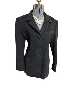 NEU Henri Bendel New York Blazer Gr. 10 Wolle Kaschmir Jacke VINTAGE Taschen - Bild 1 von 24