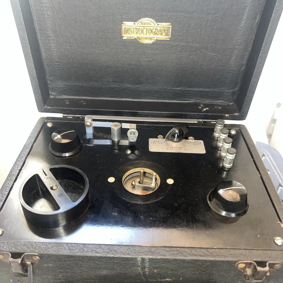 Vintage Code Instructograph Morse Code Trainer Machine WWII Era Spy w/Case Clean - Image 1 of 4