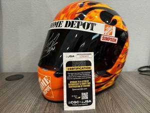 Casco replica fumo firmato Simpson Tony Stewart taglia intera Home Depot + - Foto 1 di 11