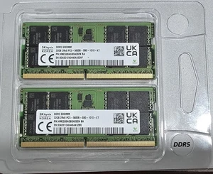 🚀 64GB (2x32GB) DDR5-5600MHz 💻 Laptop RAM SODIMM PC5-44800 - Picture 1 of 1