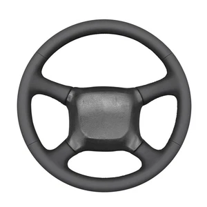 Hágalo usted mismo Cubierta de volante de cuero artificial liso negro para Chevy Silverado... - Imagen 1 de 8
