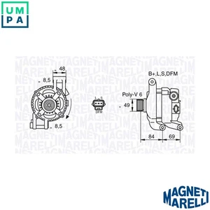 ALTERNATOR 063377417010 FOR FORD FOCUS/II/Turnier/Station/Wagon/Convertible 2.0L - Picture 1 of 9