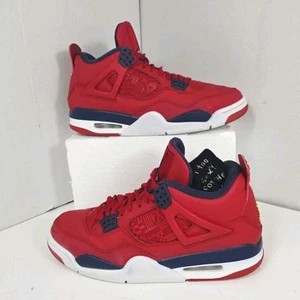 Mens Size 9 Nike Air Jordan 4 Retro FIBA Basketball Shoe/Sneakers CI1184-617 Red - Picture 1 of 20