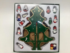 Vintage Holz Christbaum und Ornamente Kein Spielzeug Germany 7,5" Set Holz - Bild 1 von 5