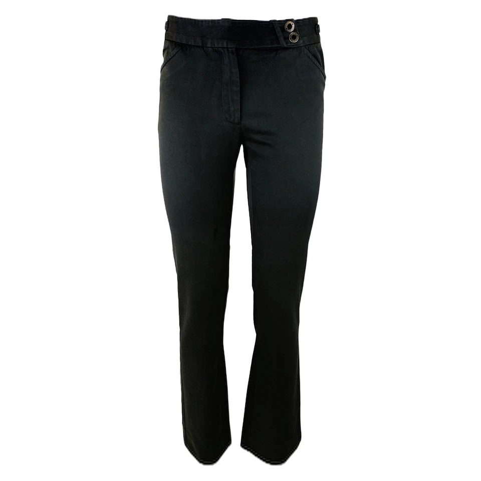 DOLCE&GABBANA - Pantalones de algodón a medida negros vintage de archivo años 90 | Talla 6US 38EU Foto 1 de 4