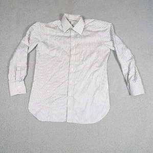 Ermenegildo Zegna Oberhemd Herren 15,5 39 weiß blau gestreift Langarm Knopf - Bild 1 von 7