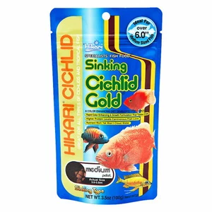 Hikari Sinking Cichlid Gold Medium Pellets 100g Tropical Fish Colour Food - Picture 1 of 1