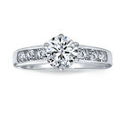 2Ct Solitaire Aaa Cz 6 Prong Engagement Ring .925Sterling Silver