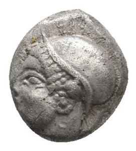 IONIE - PHOCÉE Diobole argent 521-478 BC Cop.389 tête féminine monnaie grecque - Picture 1 of 3
