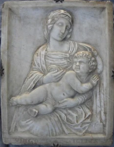 Alceo DOSSENA (Cremona 1878 - Roma 1937) Virgo et giglius Scultura in MARMO - Picture 1 of 23