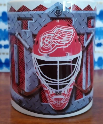 NHL Detroit Red Wings Golie Mask 14oz Coffee Mug Cup Logo Brands New Cover