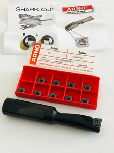 ARNO Tools SHARK-CUT SC16R-3,0D + 10 Stück. VHM WSP LPNT080304EN AM5035 NEU - Picture 1 of 5