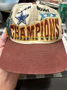 Vintage 96 Dallas Cowboys Super Bowl XXX Champions Logo 7 Athletic Snapback Hat - Picture 1 of 11