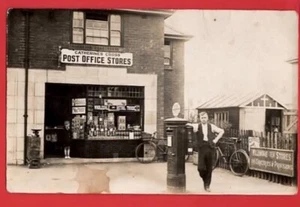 STAFFORDSHIRE. DARLASTON. CATHERINE'S CROSS POST OFFICE RP + TIN CHURCH - Picture 1 of 1