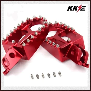 KKE Billet Foot Pegs Pedal Fit HONDA CRF250R 2004-2021 450R 2002-2021 250X 450X - Picture 1 of 12
