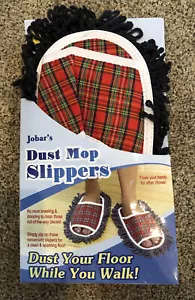 DUST MOP SLIPPERS Dust Your Floor While You Walk One Size Fits All - Picture 1 of 4