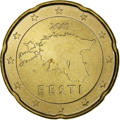 [#1250705] Estonia, 20 Euro Cent, 2011, Vantaa, MS, Brass, KM:65 - Image 1 of 2