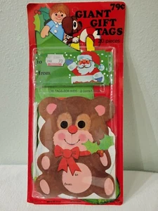 Mid Century Vintage Giant Christmas Gift Tags Decoration NIP Peck incorporated - Picture 1 of 4