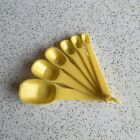 Vintage Canary Yellow Measuring Spoon Set, 1970s Yellow Measuring Spoons