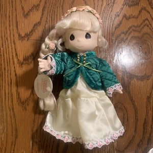 Seltene Märchenserie 1. Auflage Precious Moments Rapunzel Puppe Neu mit Etikett grün - Bild 1 von 6