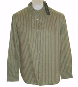 New Men's French Connection Long Sleeve Striped Shirt Large Embroidered - Picture 1 of 3