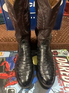 Lucchese 2000 Ostrich Exotic 9.5 EE Cowboy Boots
