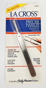 New LA CROSS Sally Hansen PRECISE TWEEZE Square Tip TWEEZERS - 71970 **RARE - Picture 1 of 3